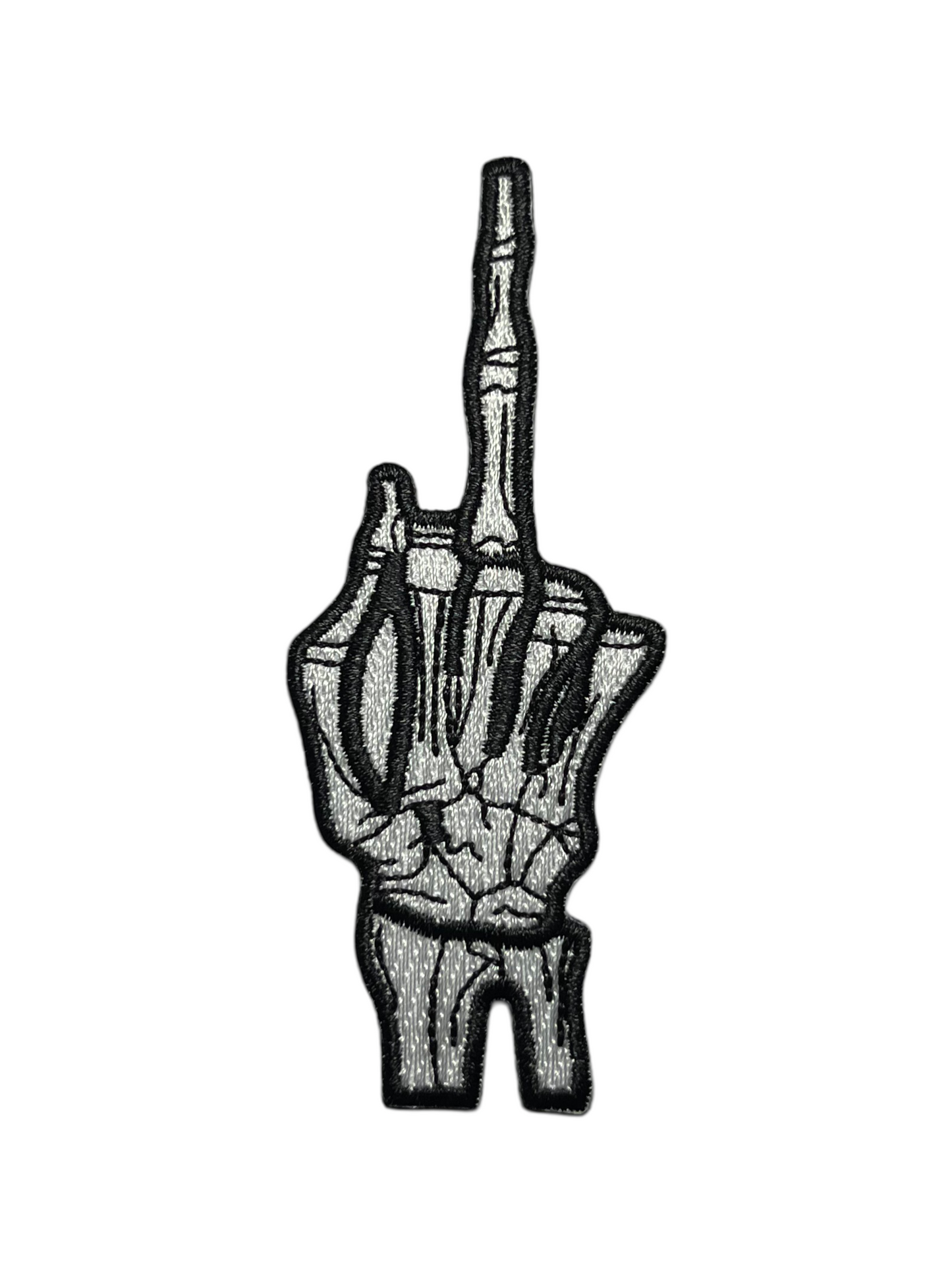 Middle finger up skeleton