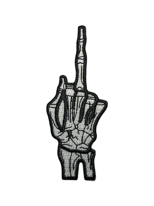 Middle finger up skeleton