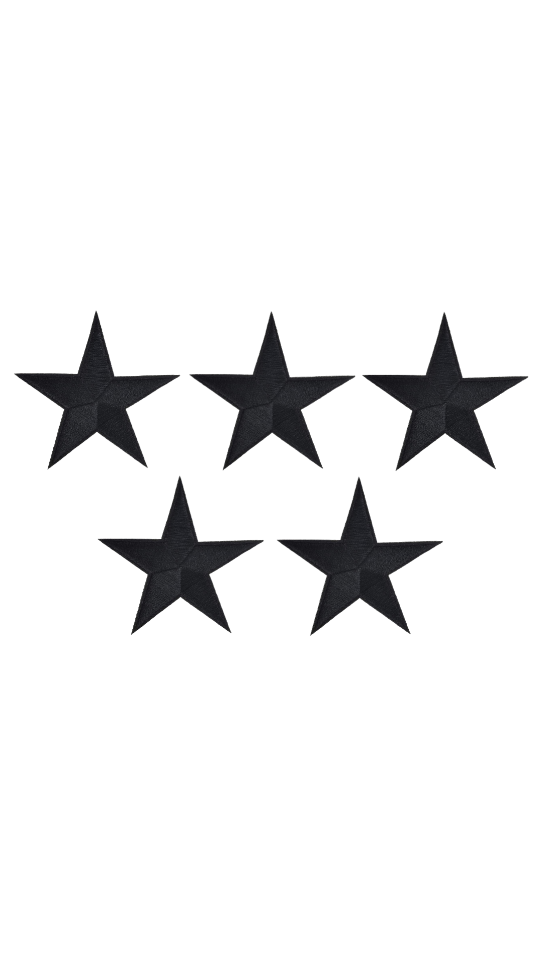 Svarte stjerner - 5 pk