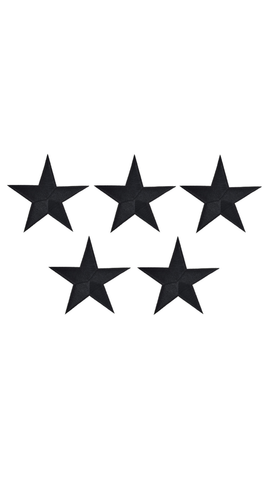 Svarte stjerner - 5 pk
