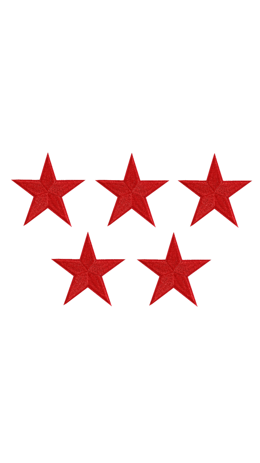 Rød stjerner - 5 pk