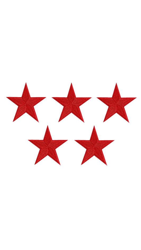 Rød stjerner - 5 pk