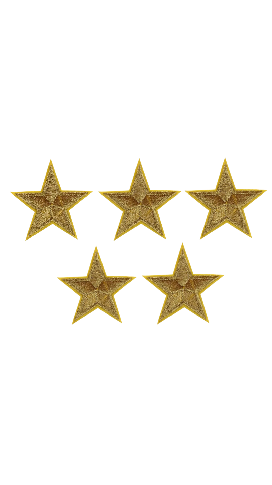 Gull stjerner - 5 pk